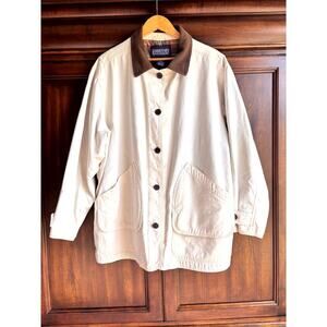 Vintage Y2K 90’s Barn Chore Coat Women’s Plus 18-20 Corduroy Collar Plaid Lining
